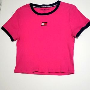Tommy Hilfiger sport pink crop top